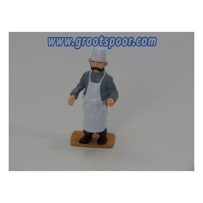 ZinnBlei Gartenbahnfiguren 20090145 koch mit löffel grau