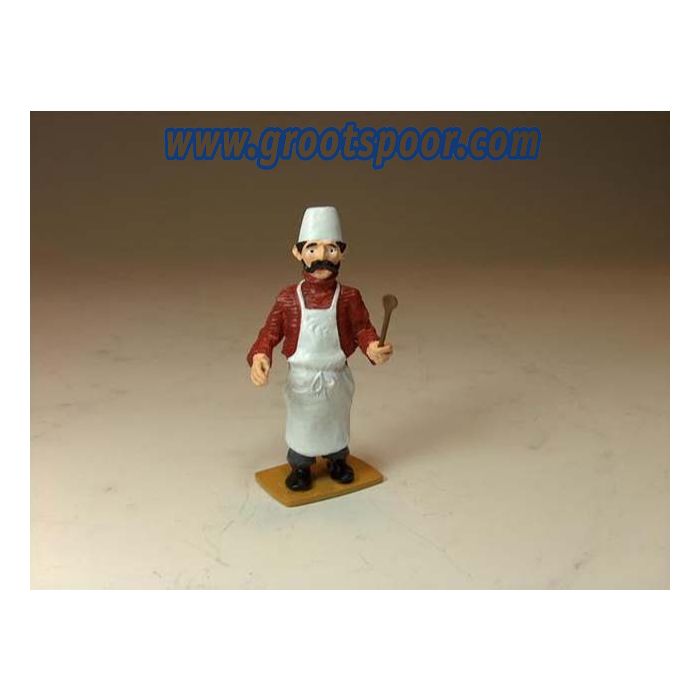 ZinnBlei Gartenbahnfiguren 20090144 kok mit Löffel rot
